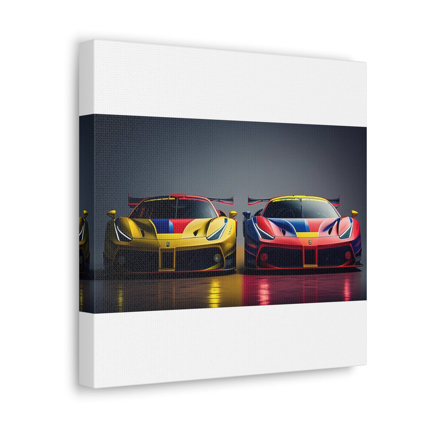 Canvas Gallery Wraps Ferrari Red Blue 1