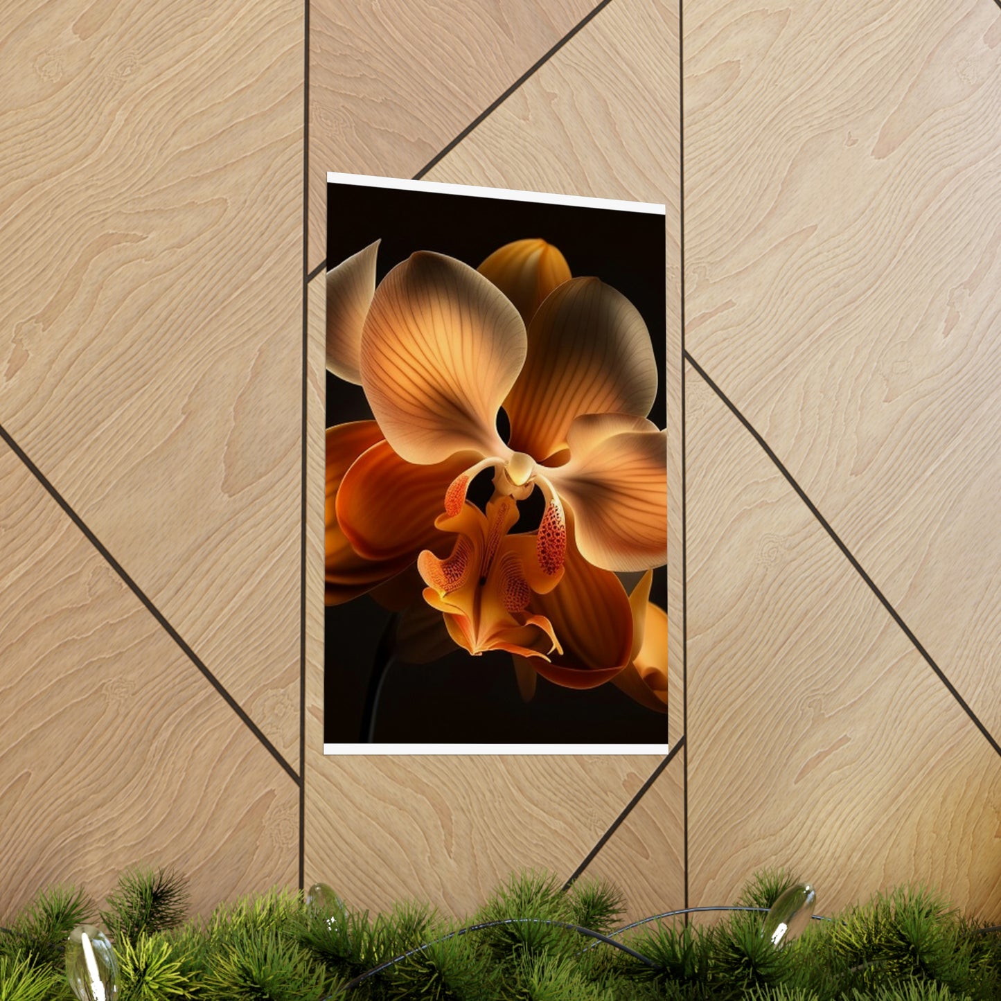 Premium Matte Vertical Posters Orange Orchid 2