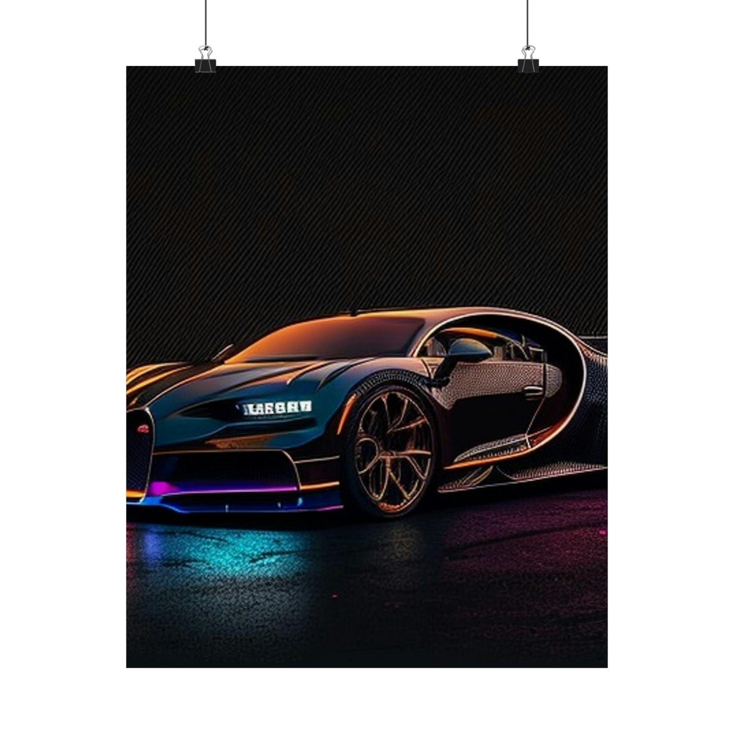 Premium Matte Vertical Posters Bugatti Chiron Super 4