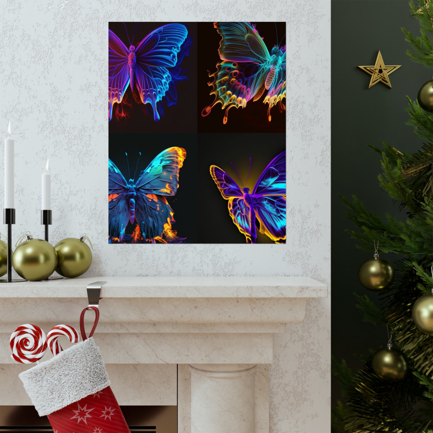 Premium Matte Vertical Posters Thermal Butterfly 5