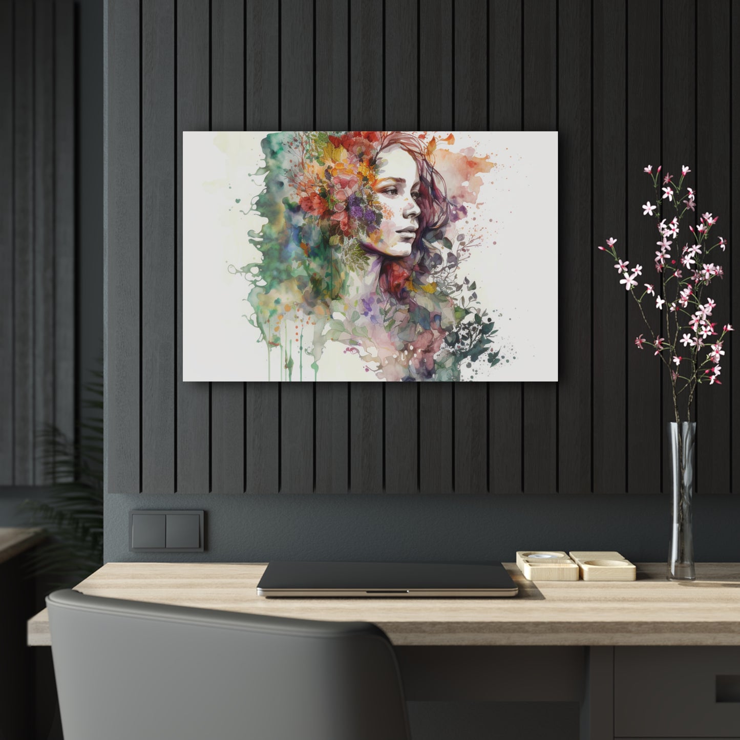 Acrylic Prints Mother Nature Bright Spring Colors Realistic Watercolor 3