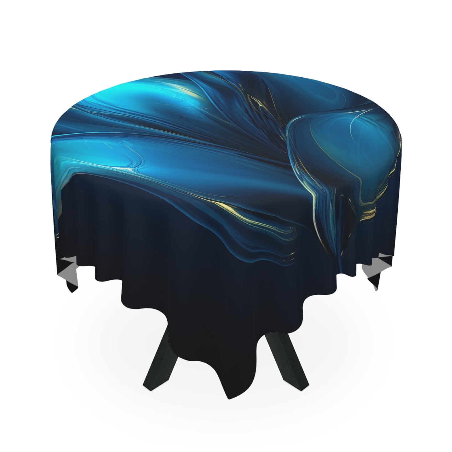 Tablecloth Abstract Blue Tulip 2
