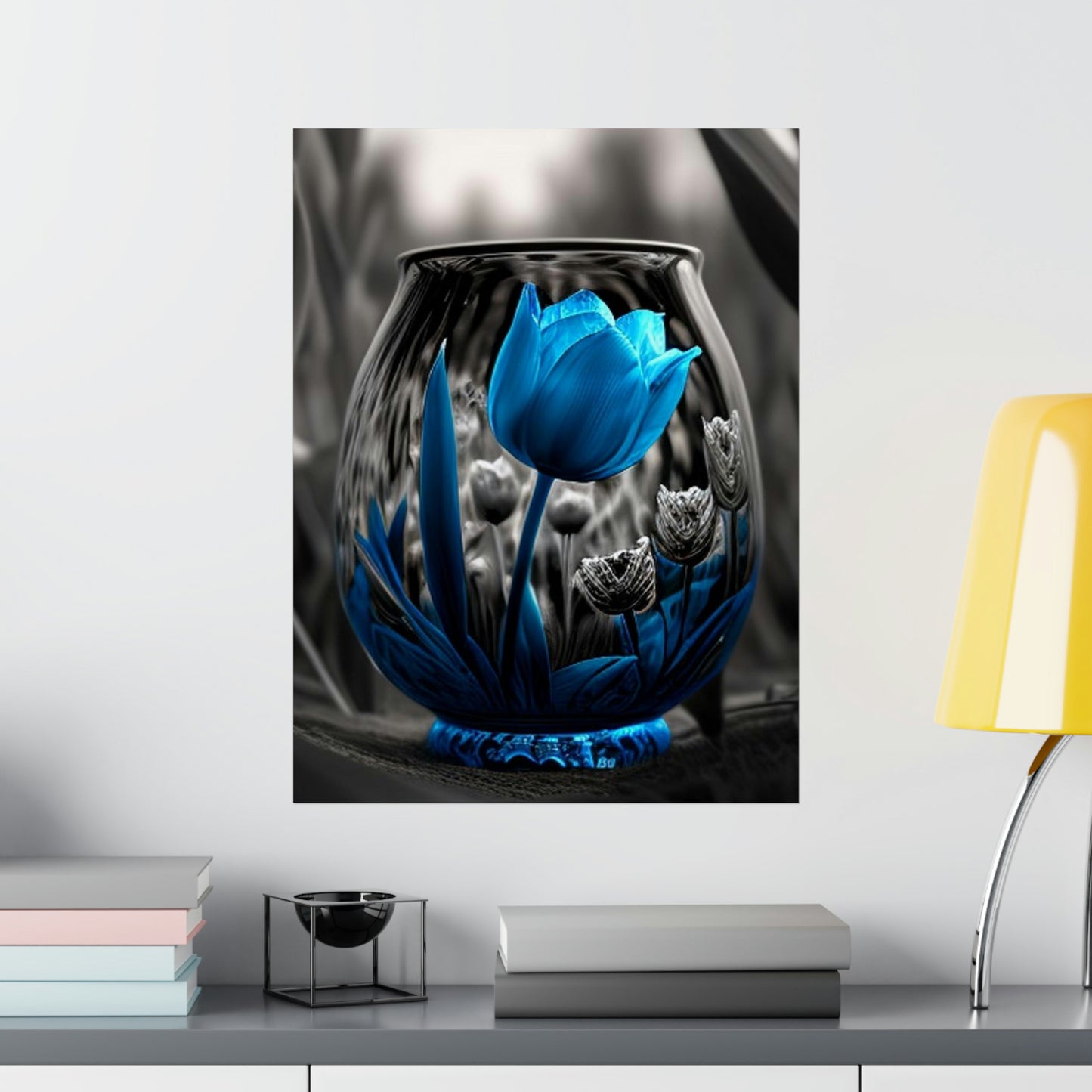 Premium Matte Vertical Posters Tulip Blue 4