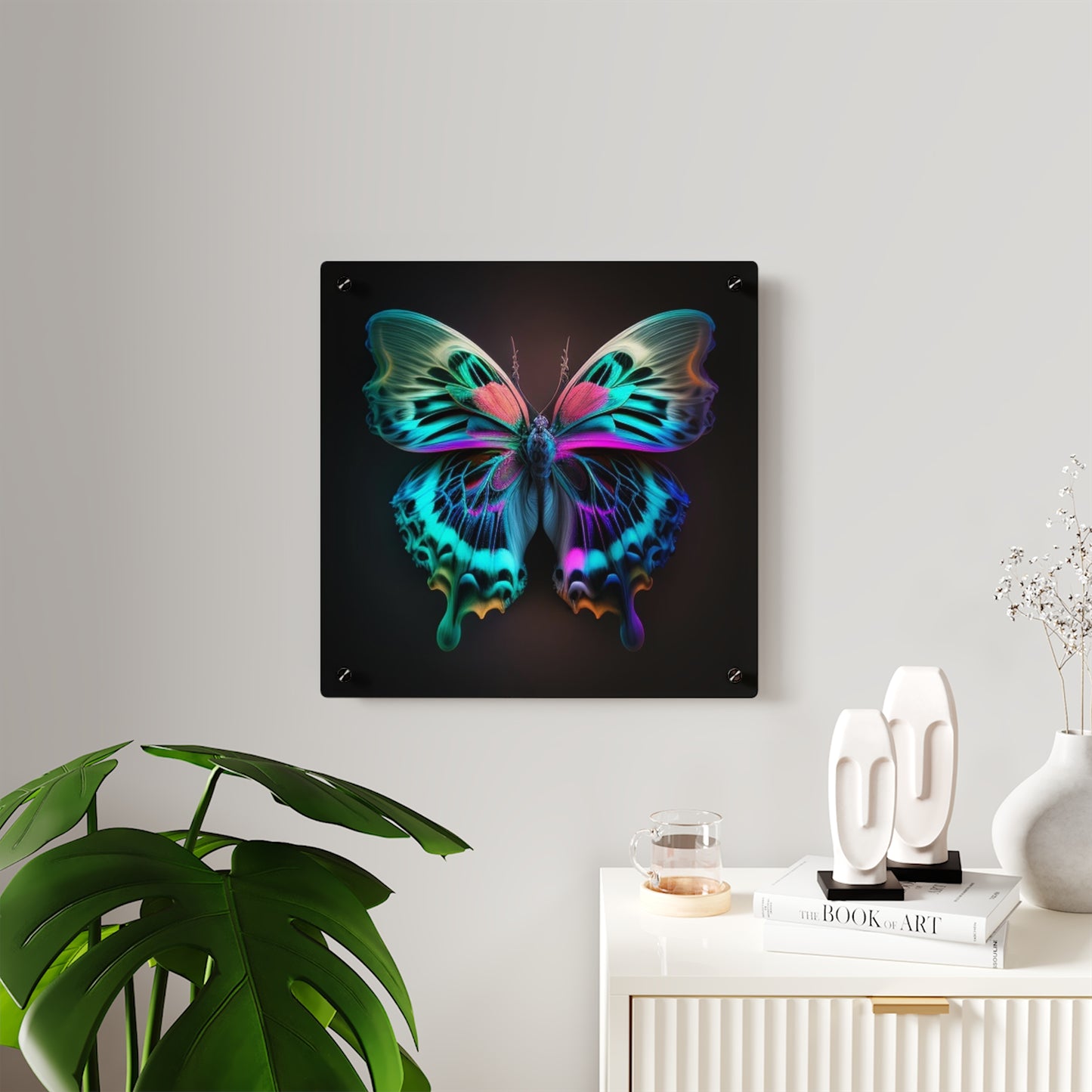 Acrylic Wall Art Panels Neon Butterfly Fusion 1