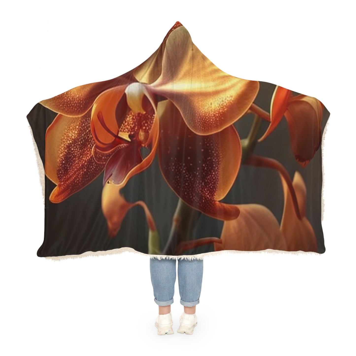 Snuggle Hooded Blanket Orange Orchid 1