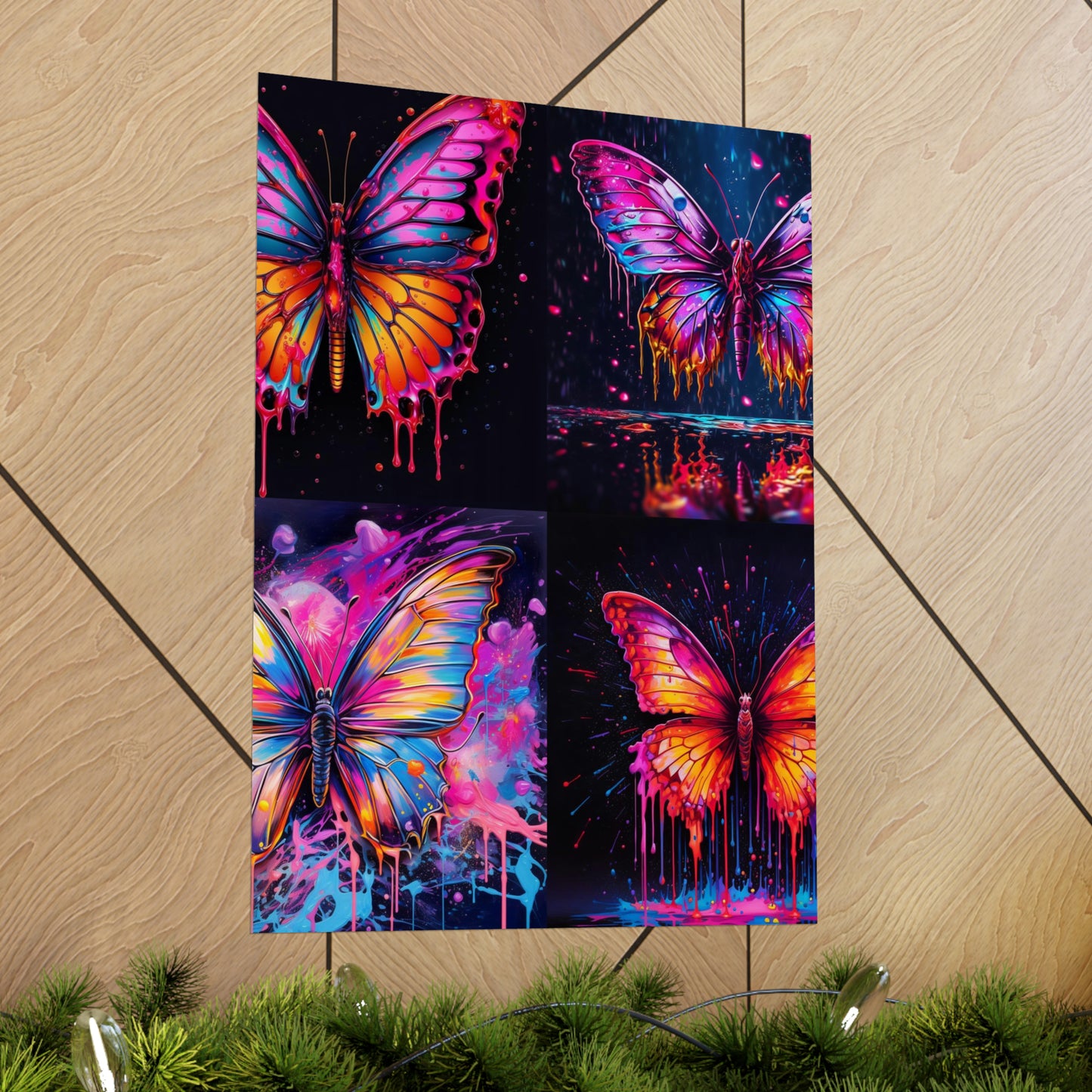 Premium Matte Vertical Posters Pink Butterfly Flair 5