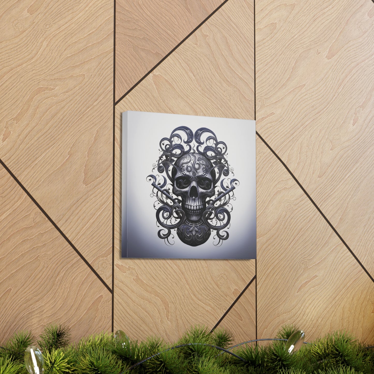 Canvas Gallery Wraps Skull Treble Clef 1