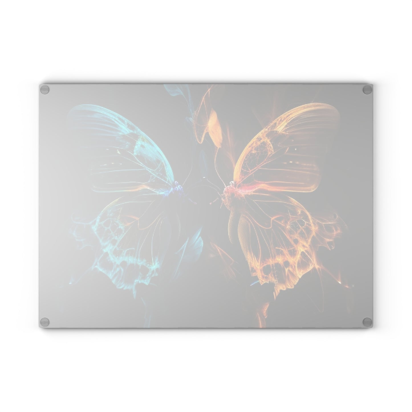 Glass Cutting Board Kiss Neon Butterfly 2