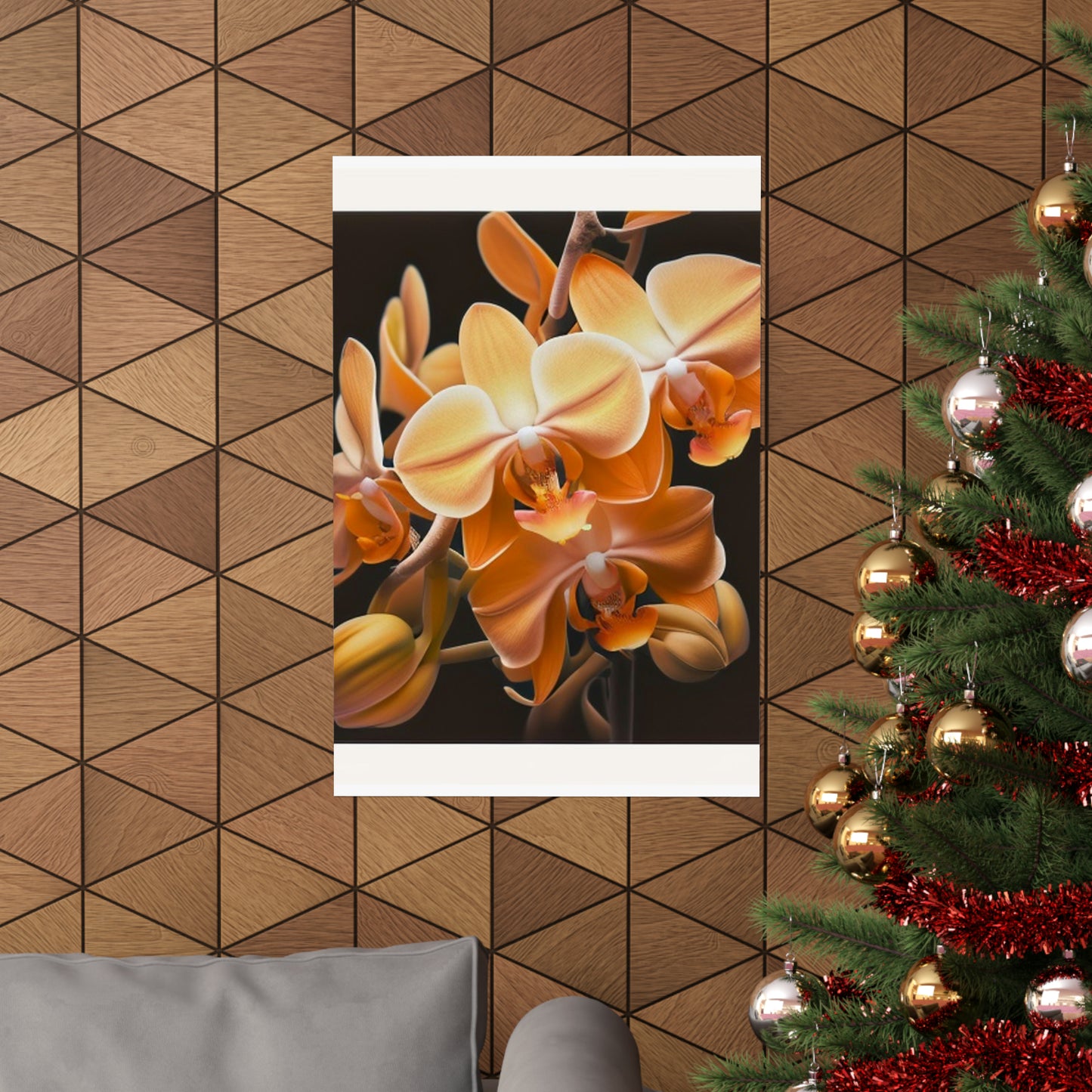 Premium Matte Vertical Posters orchid pedals 1