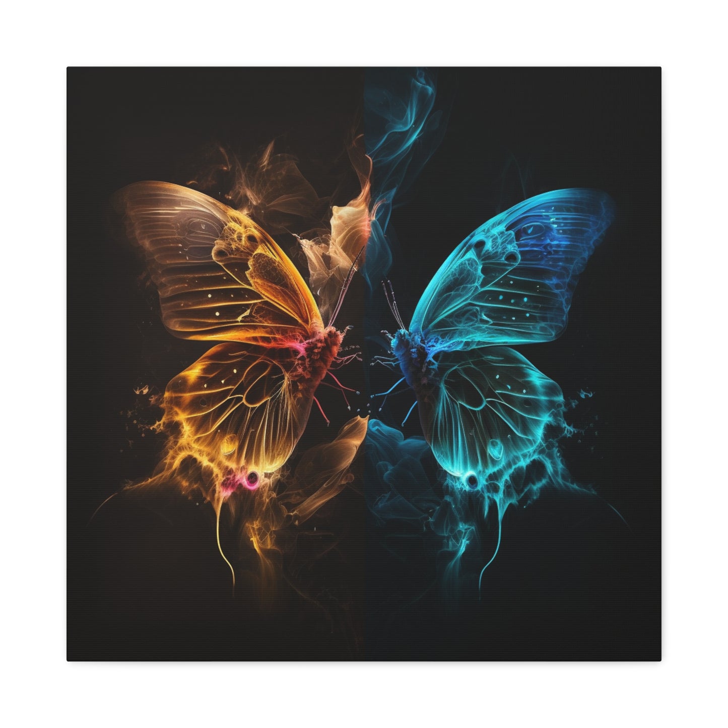 Canvas Gallery Wraps Kiss Neon Butterfly 9