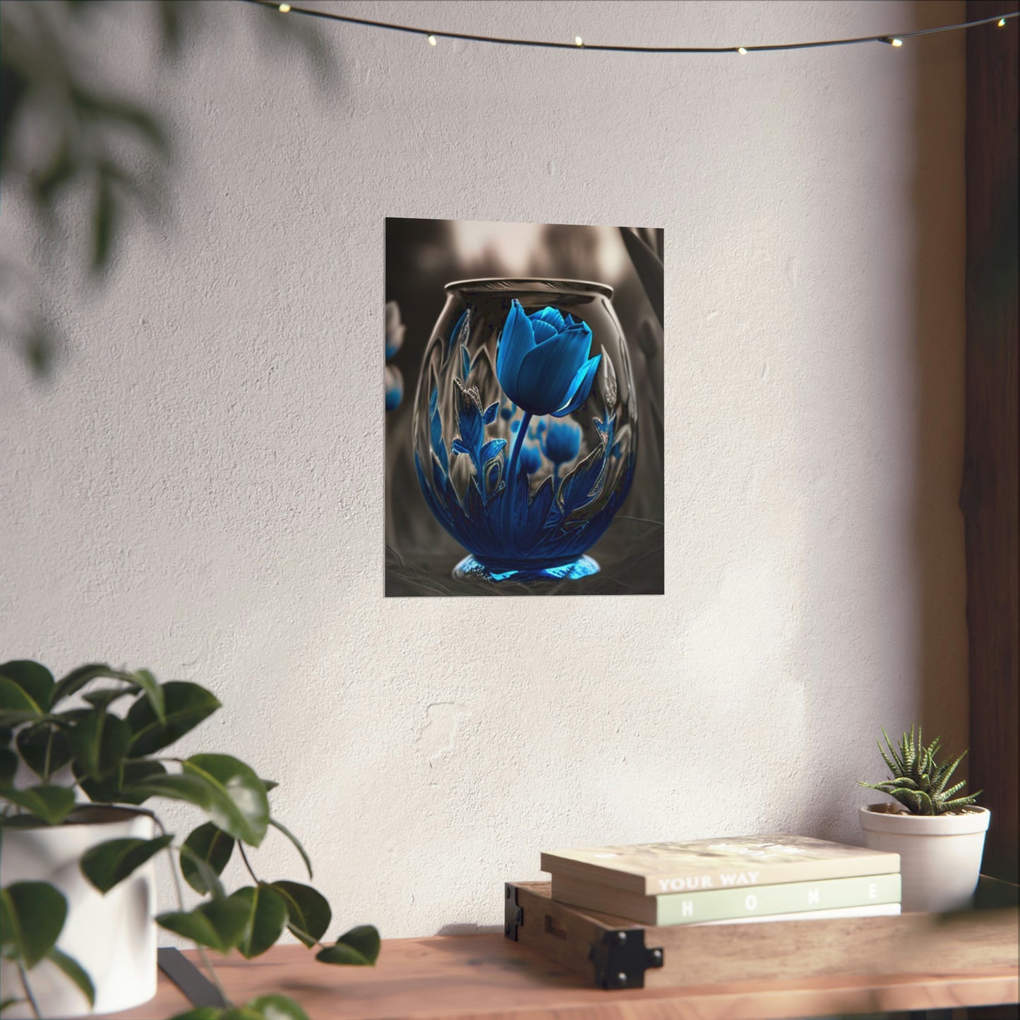 Premium Matte Vertical Posters Tulip Blue 2