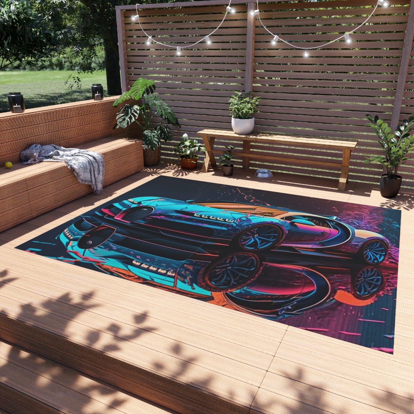 Outdoor Rug  Bugatti Neon Chiron 4