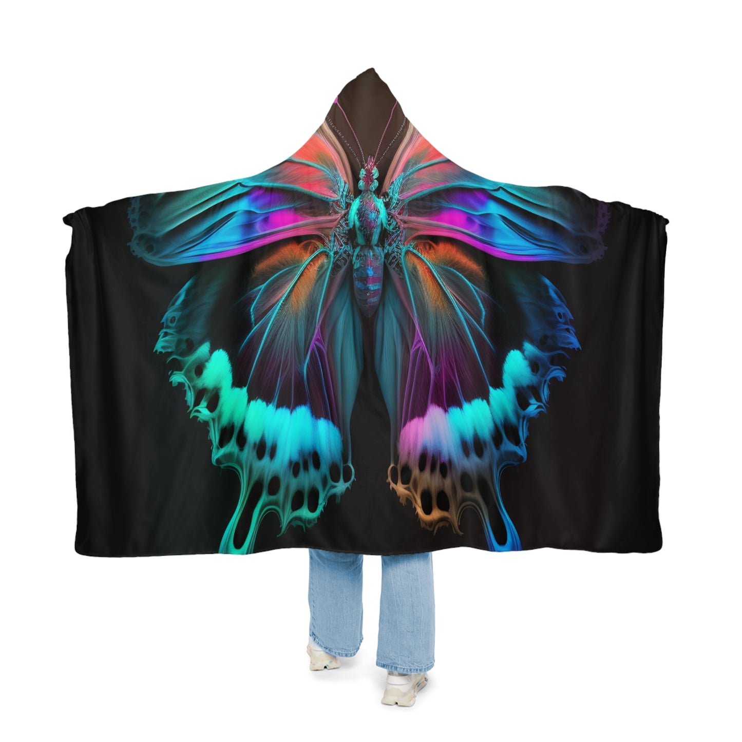 Snuggle Hooded Blanket Raw Hyper Color Butterfly 2