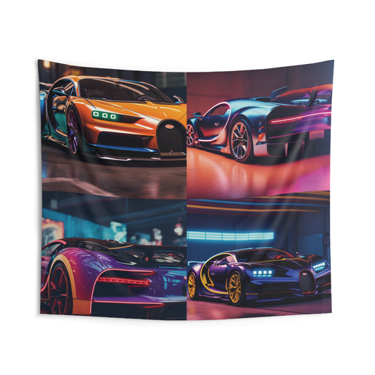 Indoor Wall Tapestries Hyper Bugatti Neon Chiron 5