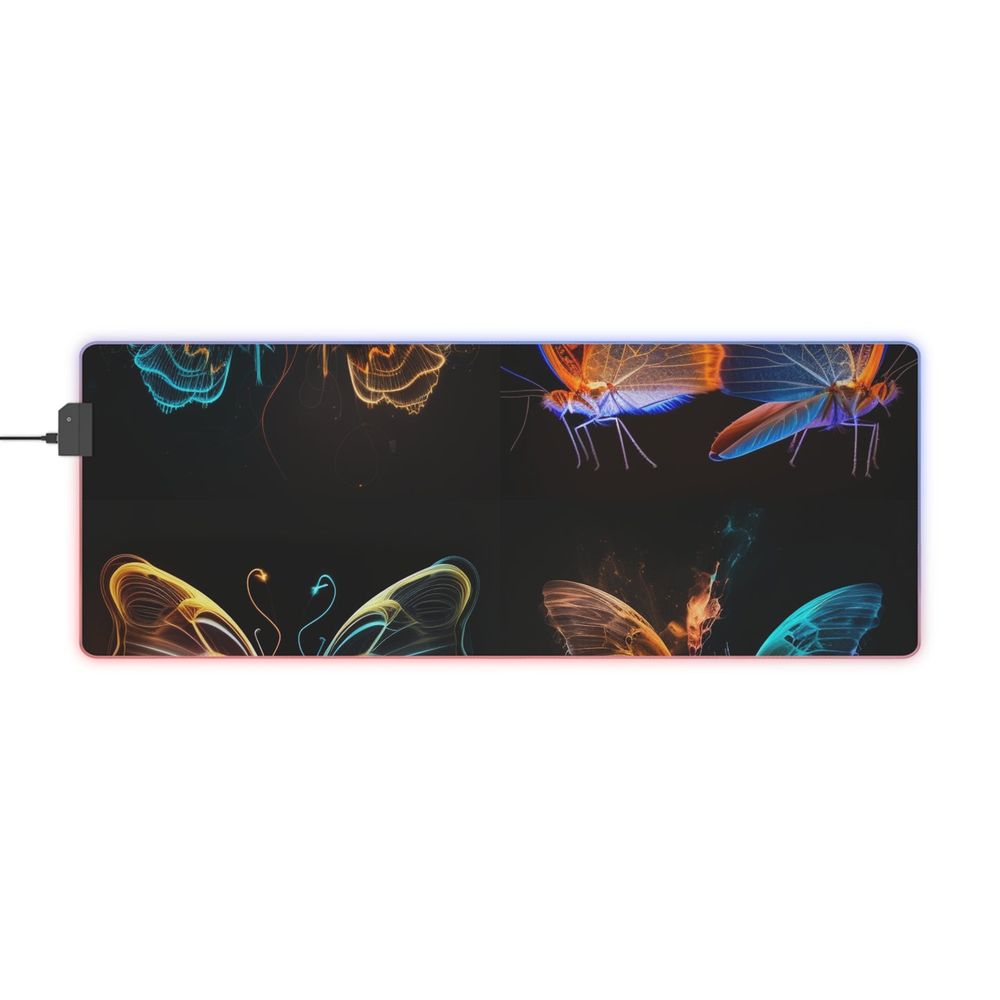 LED Gaming Mouse Pad Neon Glo Butterfly 5