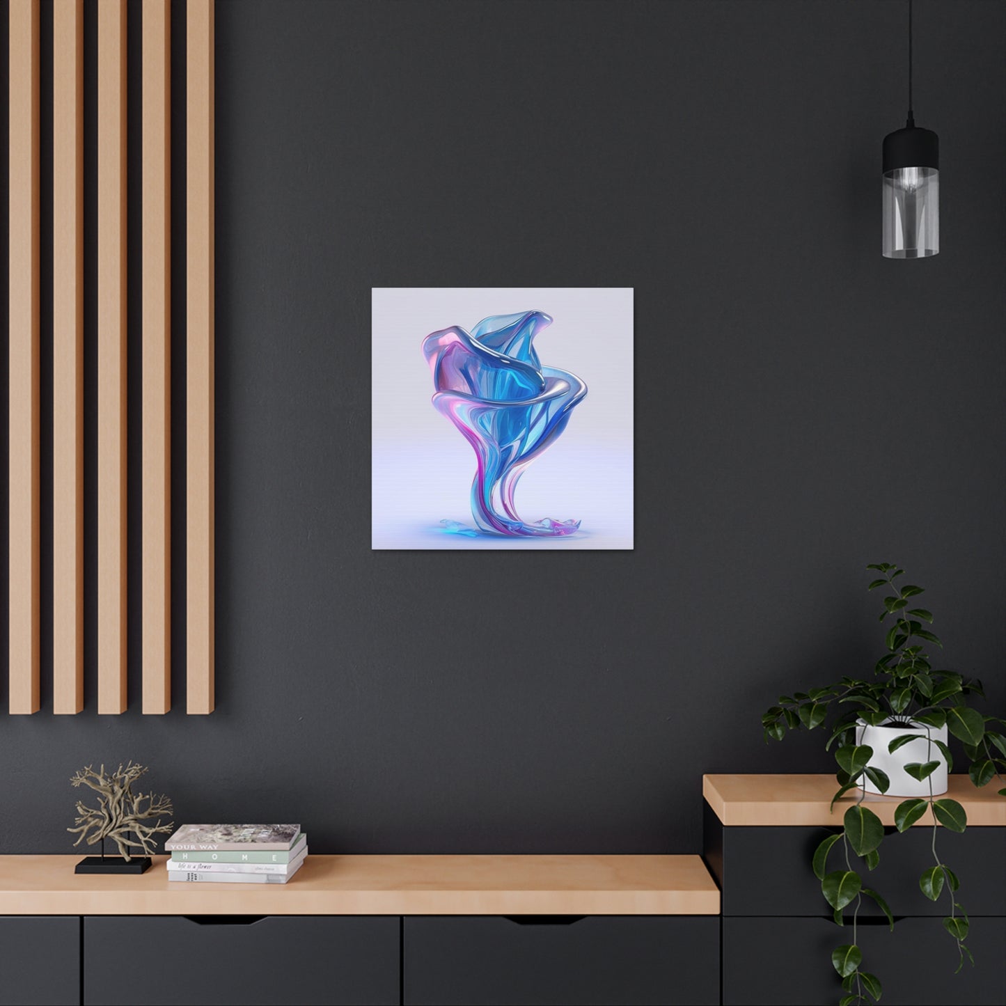 Canvas Gallery Wraps Pink & Blue Tulip Rose 2