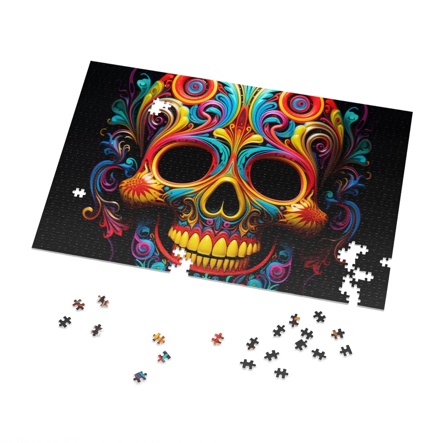 Jigsaw Puzzle (30, 110, 252, 500,1000-Piece) Macro Skull Color 1