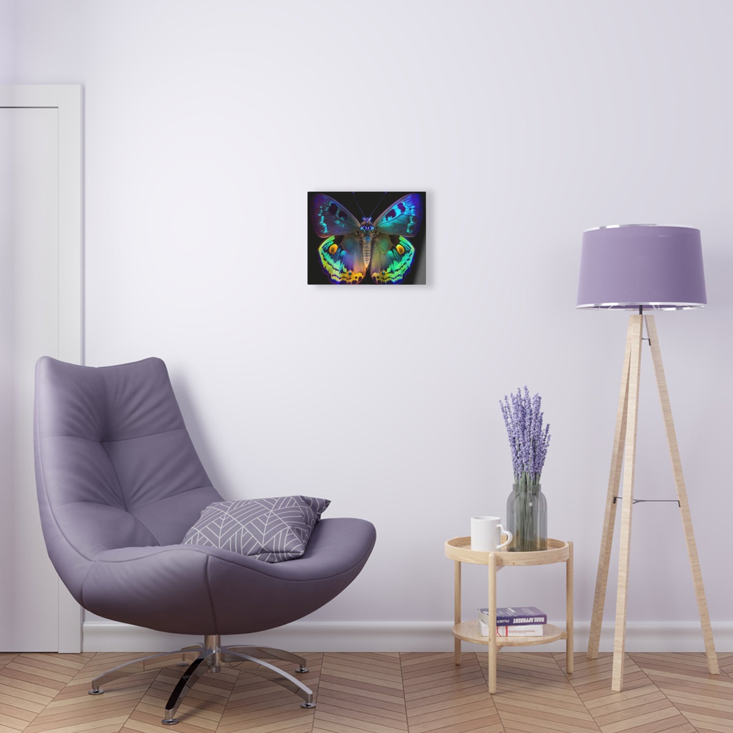 Acrylic Prints Neon Hue Butterfly 4