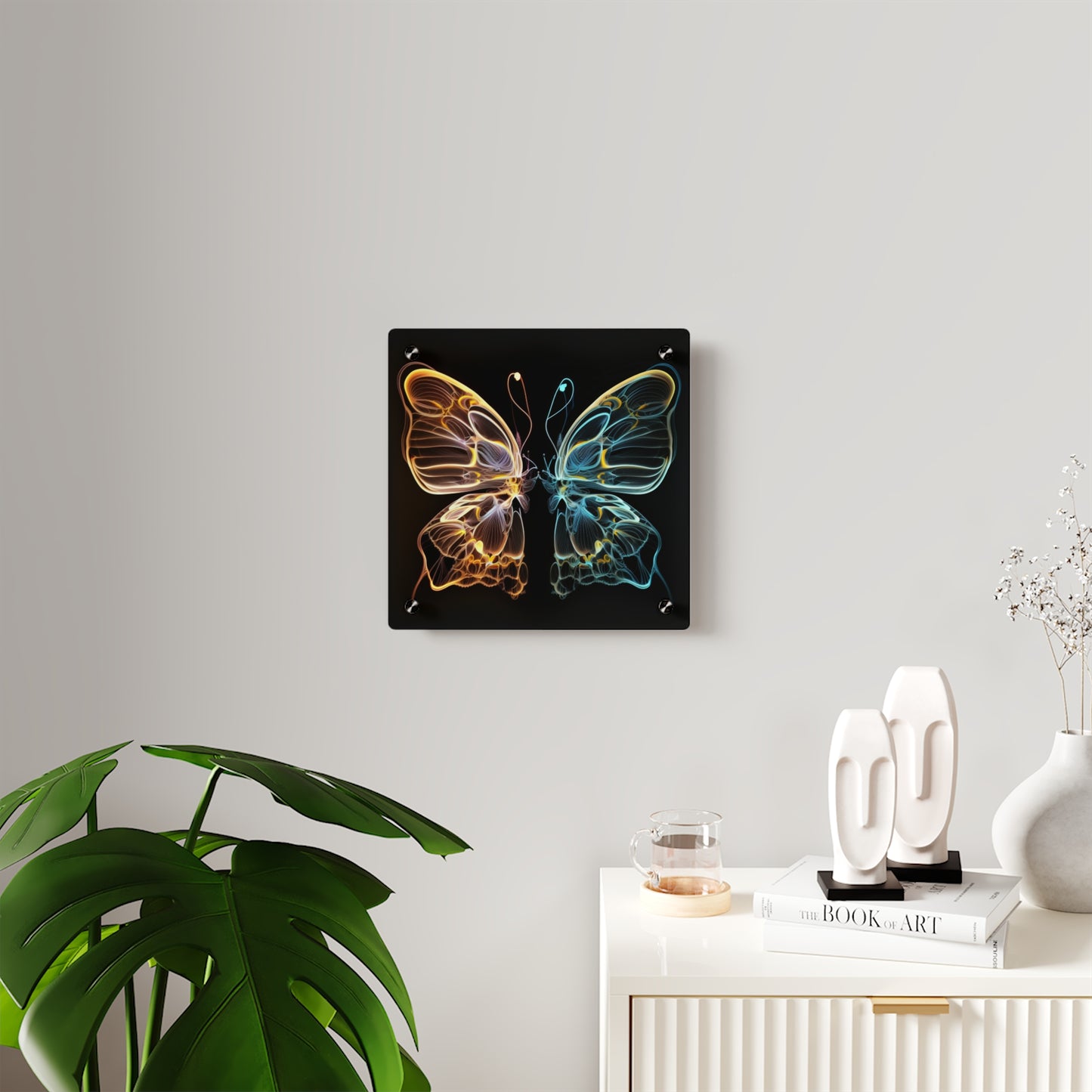 Acrylic Wall Art Panels Neon Glo Butterfly 3