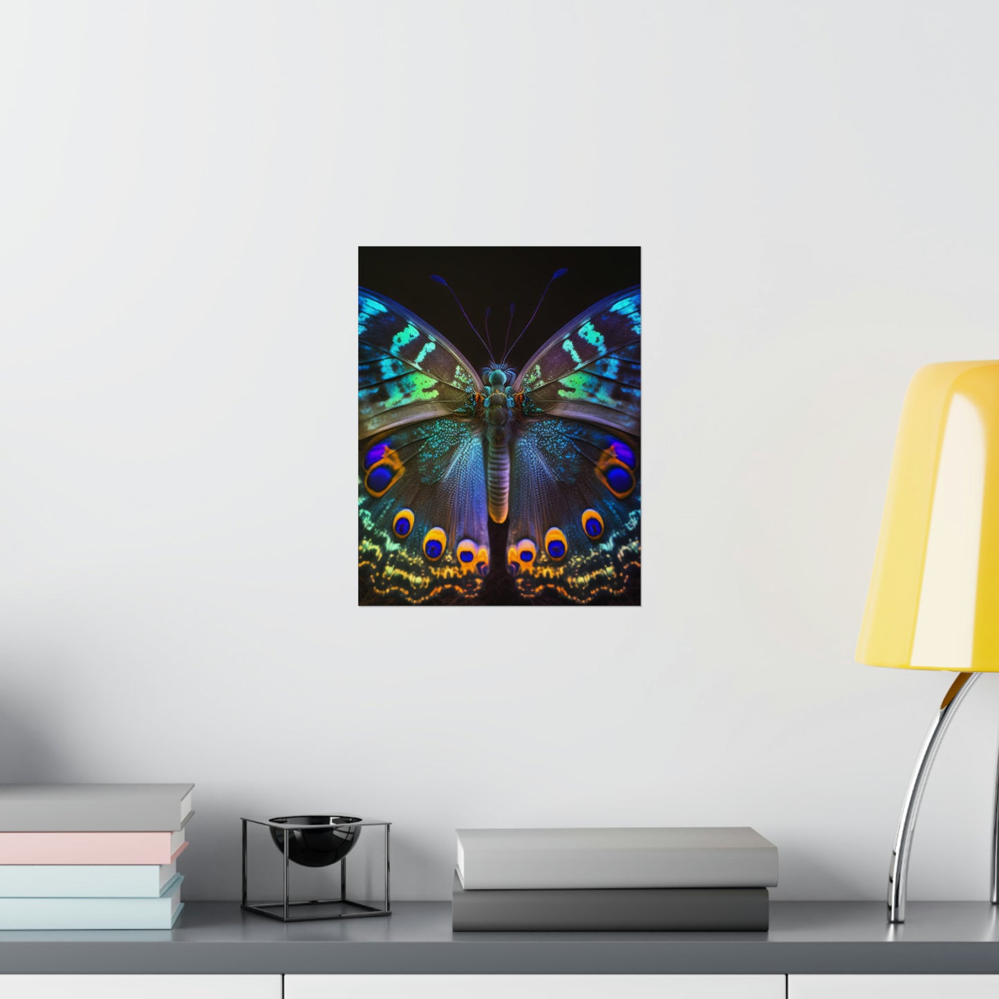 Premium Matte Vertical Posters Neon Hue Butterfly 3