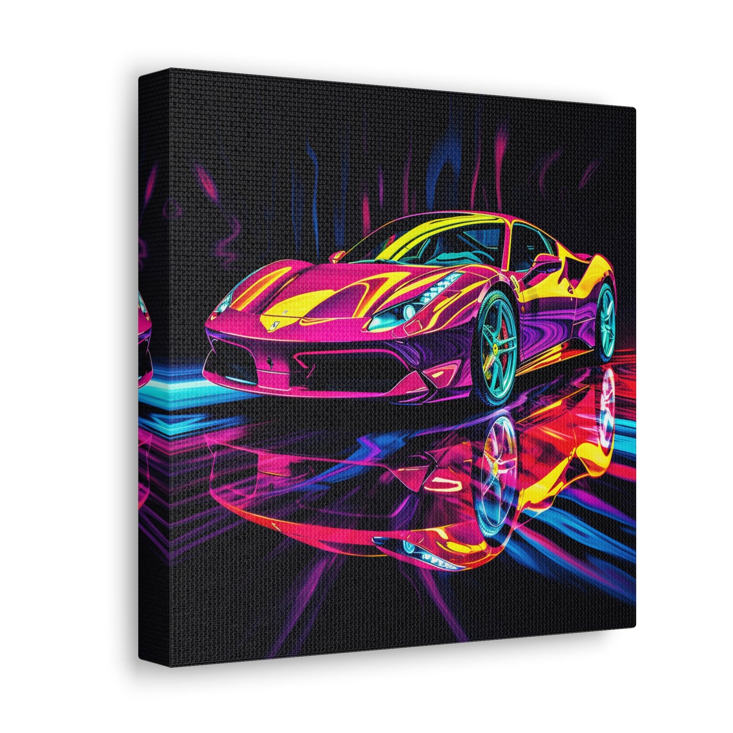 Canvas Gallery Wraps Pink Ferrari Macro 2