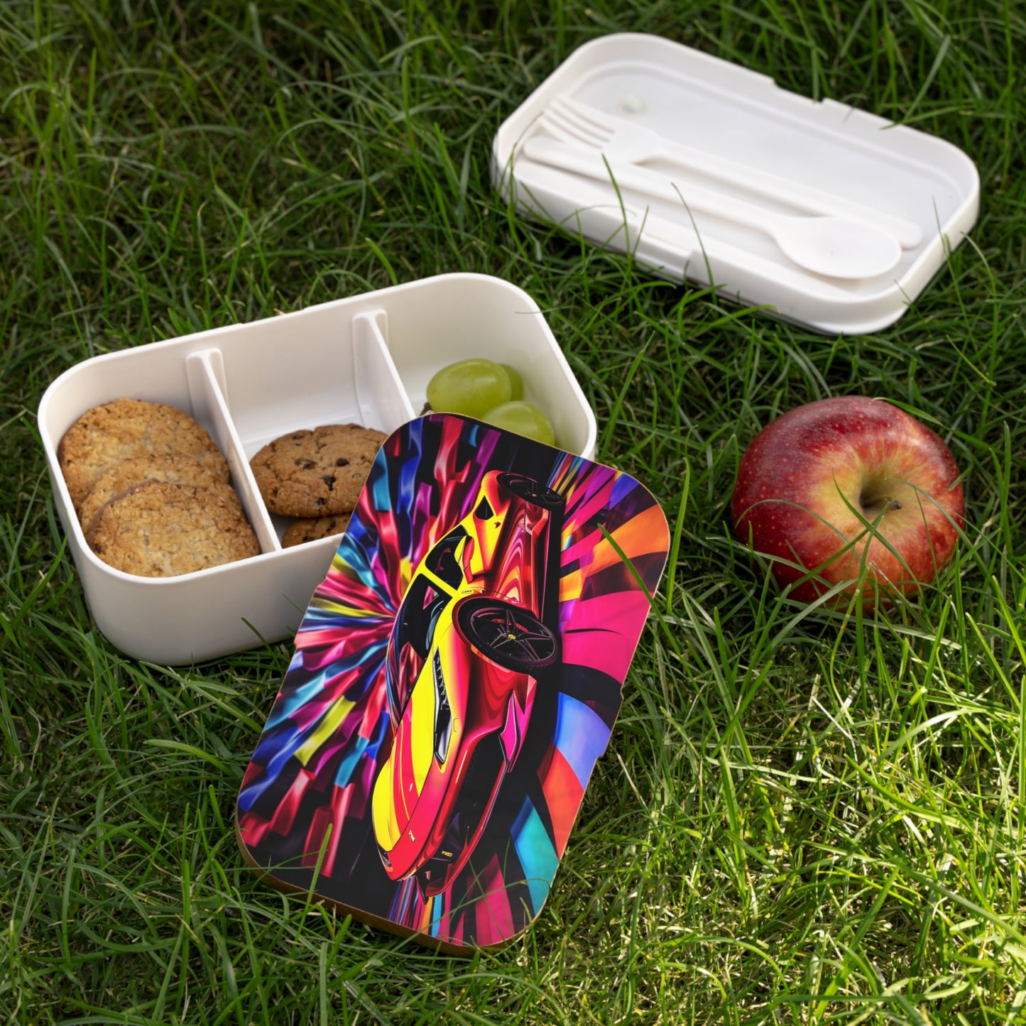 Bento Lunch Box Macro Flag Ferrari 3