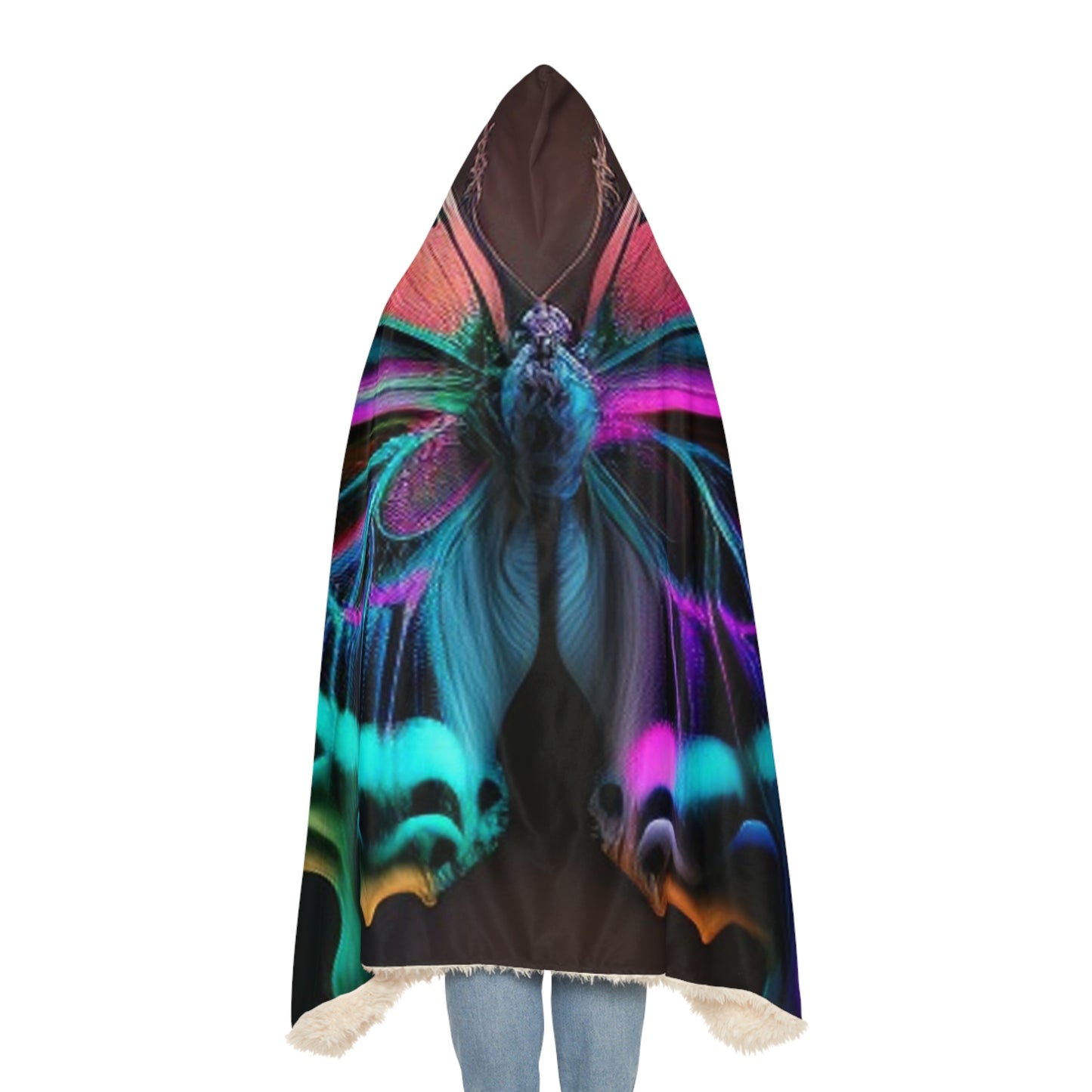 Snuggle Hooded Blanket Neon Butterfly Fusion 1