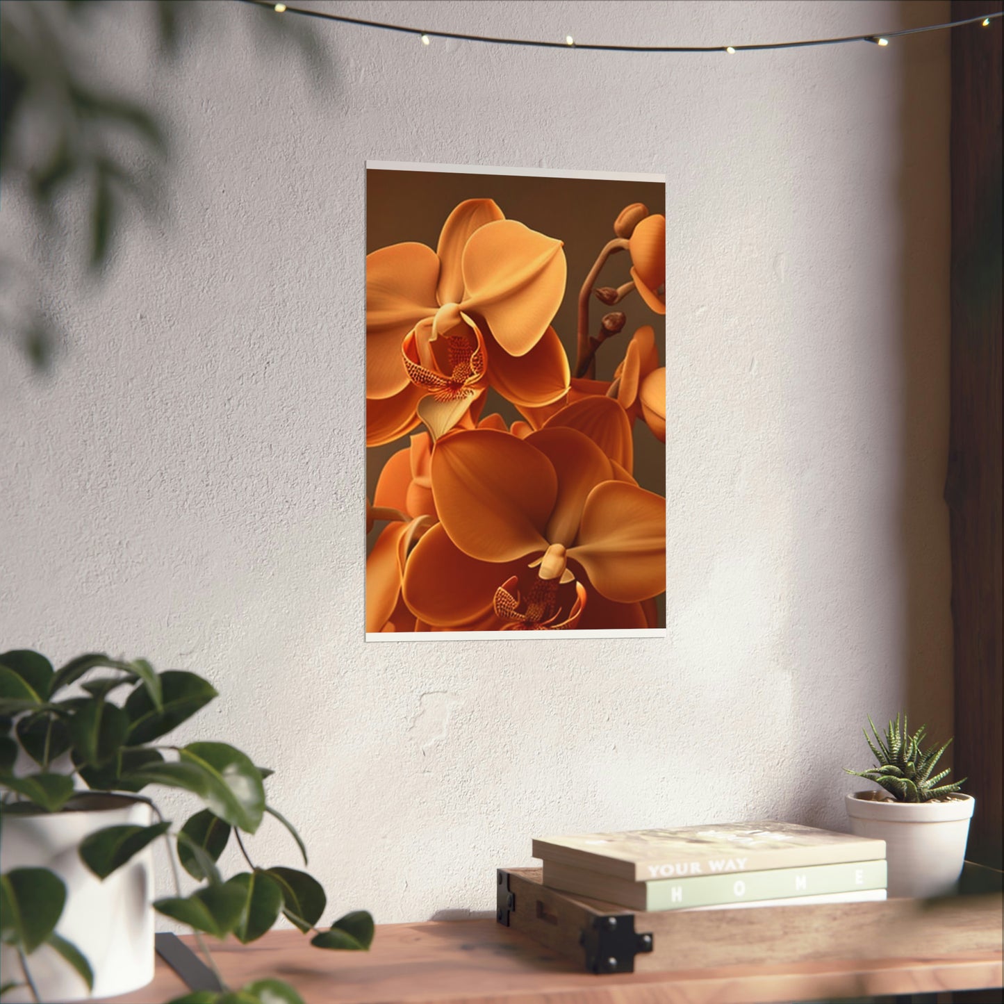 Premium Matte Vertical Posters orchid pedals 4