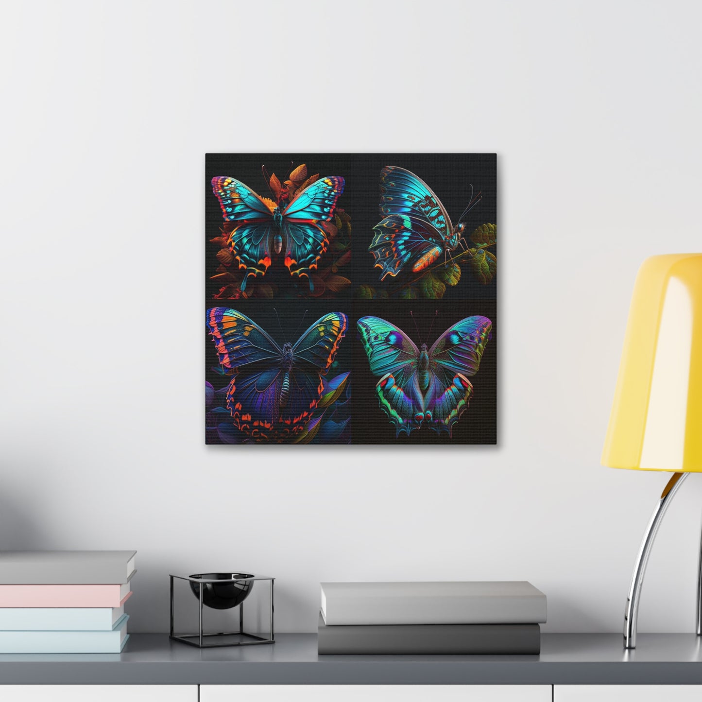 Canvas Gallery Wraps Hue Neon Butterfly 5