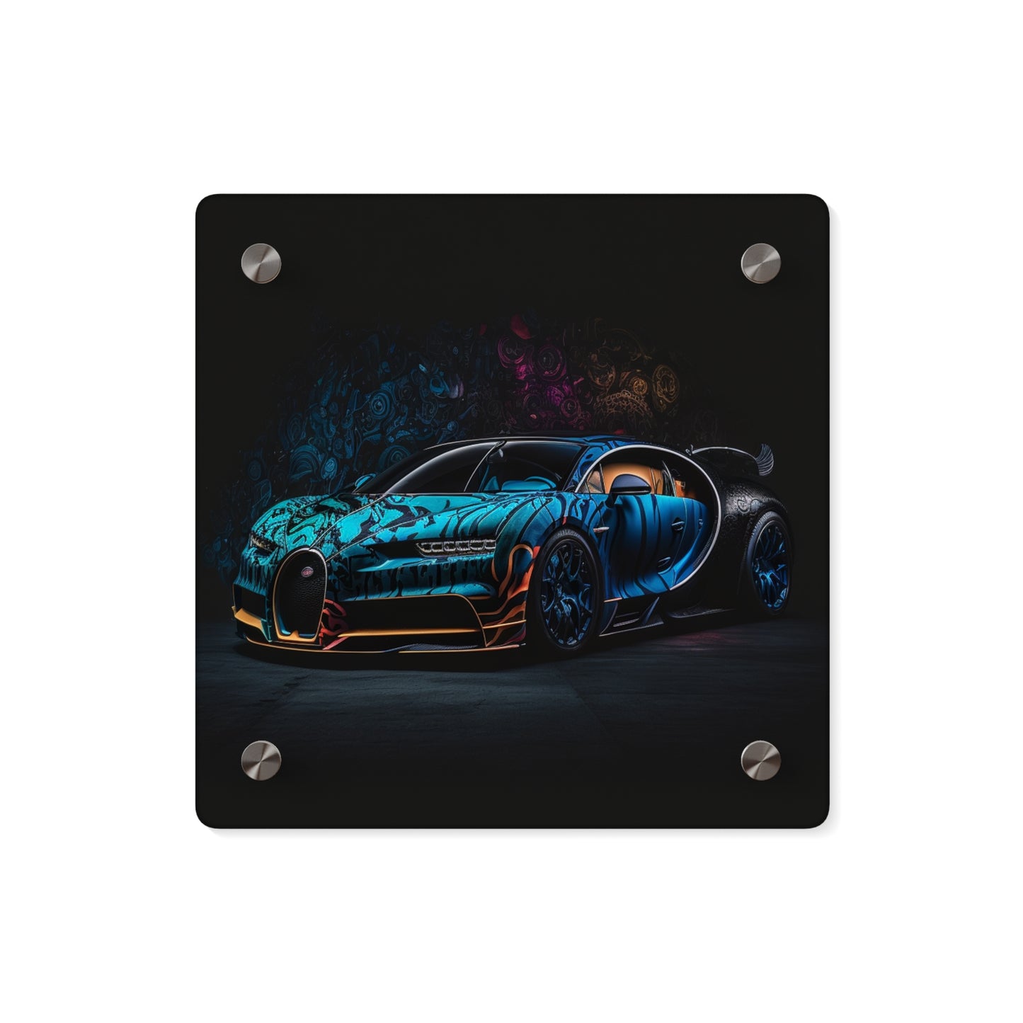 Acrylic Wall Art Panels Bugatti Blue 3