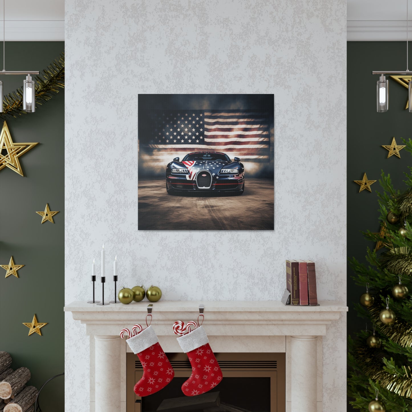 Canvas Gallery Wraps Bugatti American Flag 2