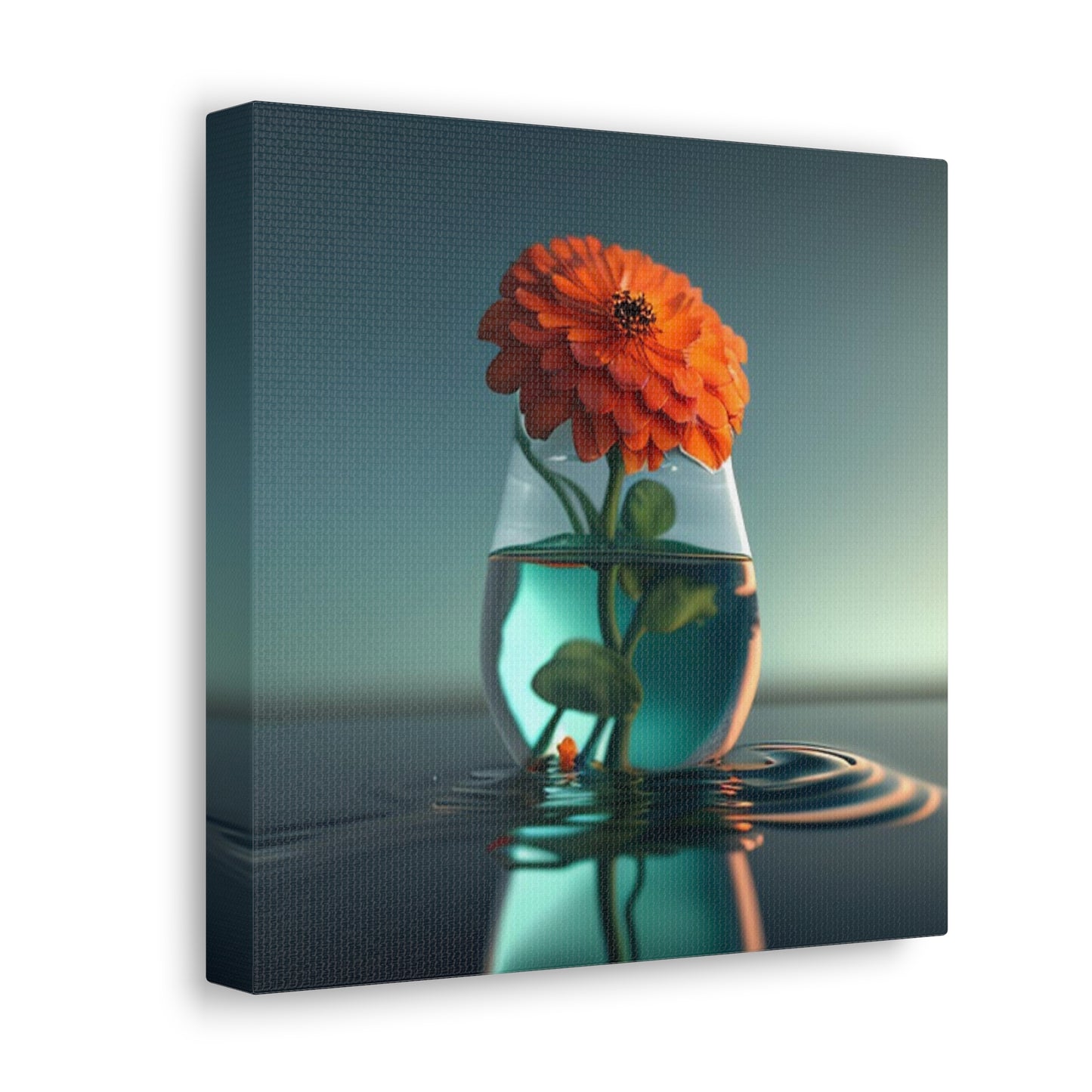 Canvas Gallery Wraps Orange Zinnia 1