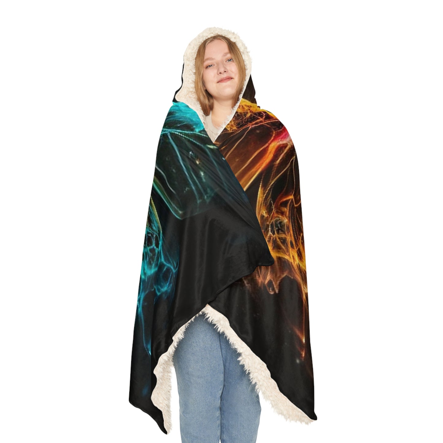 Snuggle Hooded Blanket Kiss Neon Butterfly 2