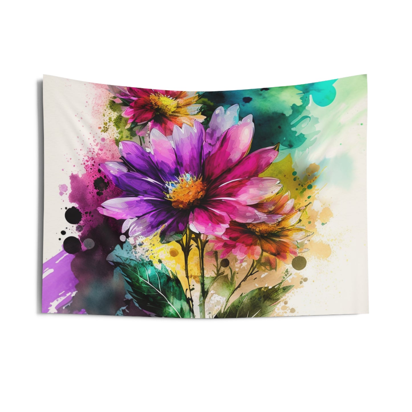Indoor Wall Tapestries Bright Spring Flowers 1