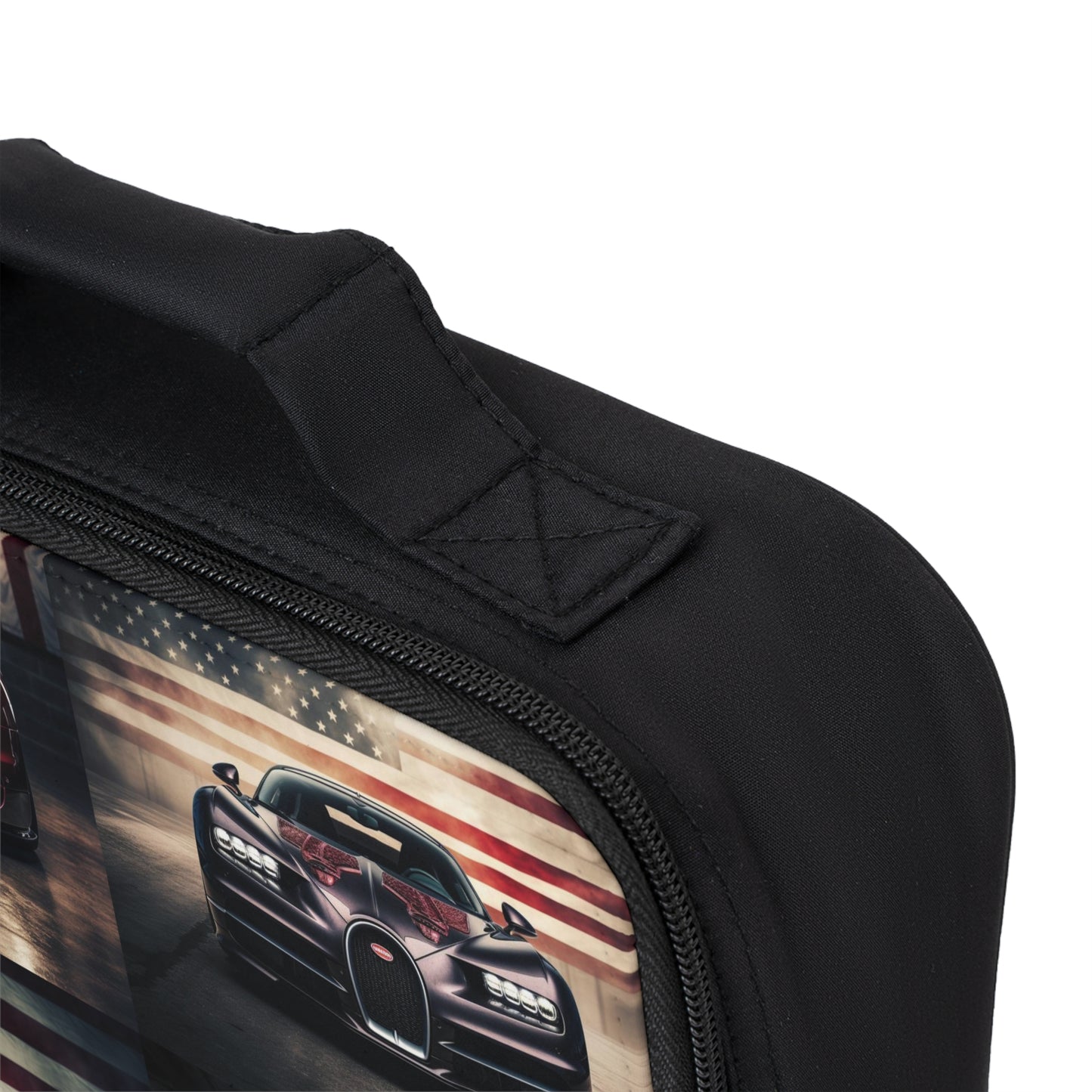 Lunch Bag American Flag Background Bugatti 5