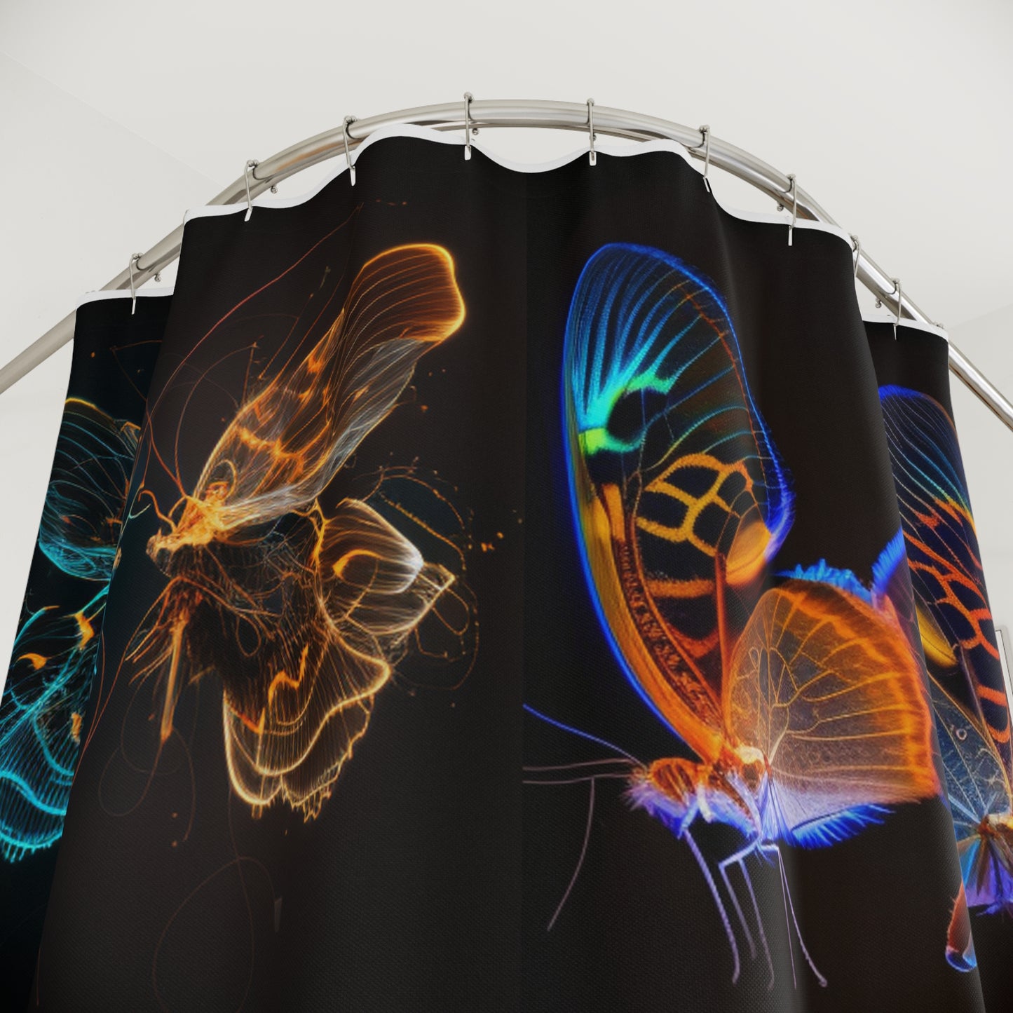 Polyester Shower Curtain Neon Glo Butterfly 5