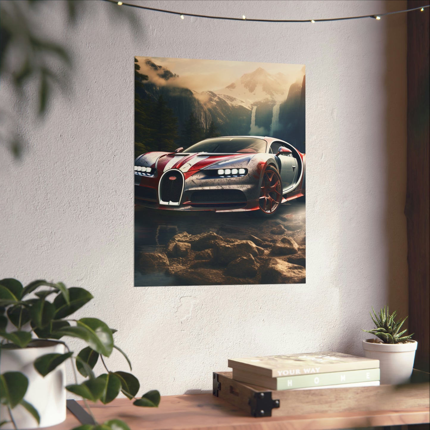 Premium Matte Vertical Posters Bugatti Waterfall 4