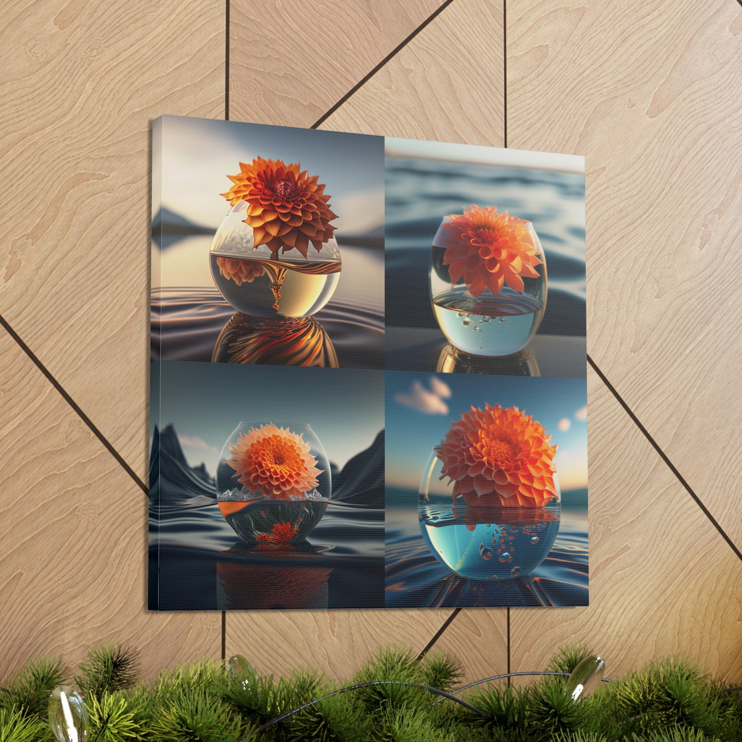 Canvas Gallery Wraps Dahlia Orange 5