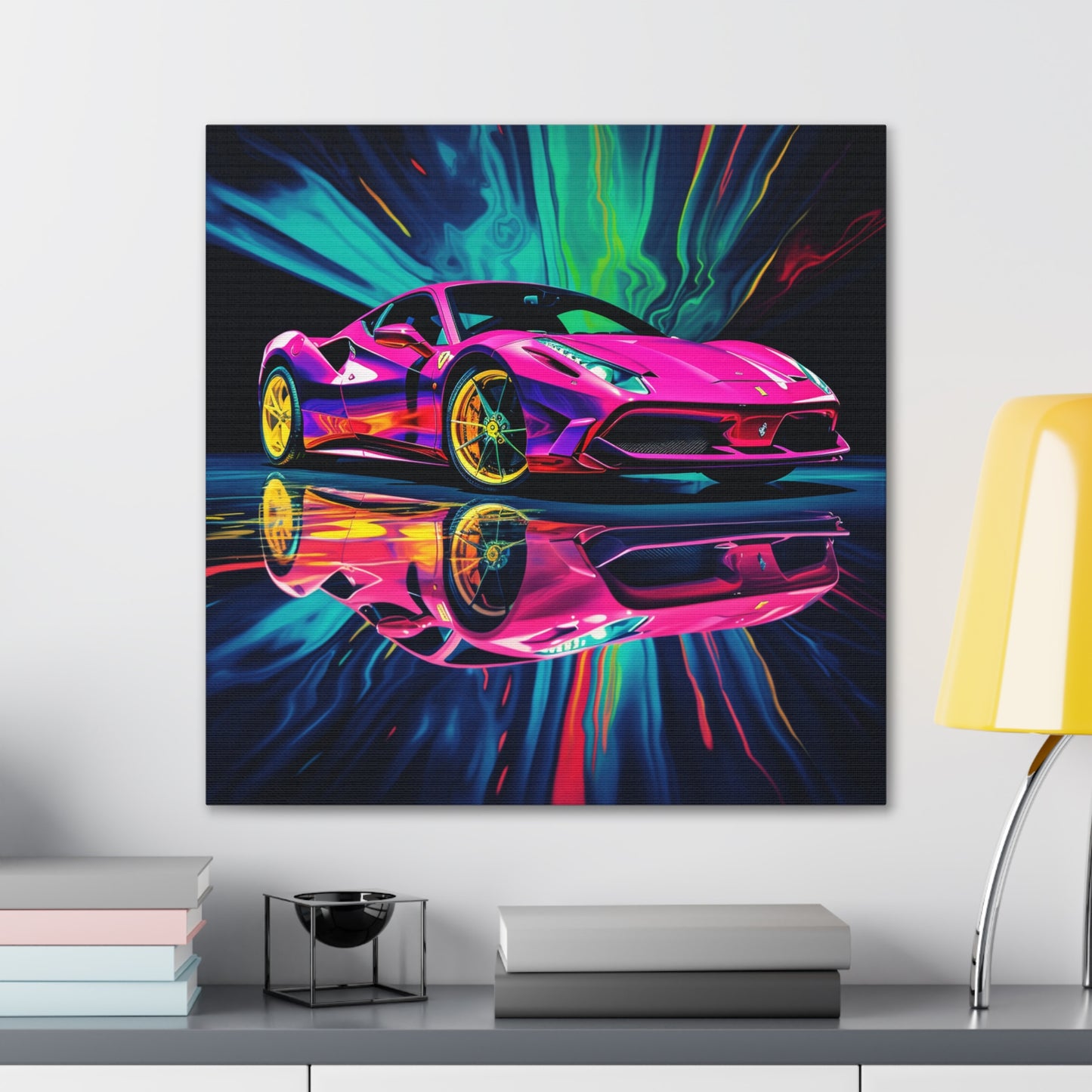 Canvas Gallery Wraps Pink Ferrari Macro 4