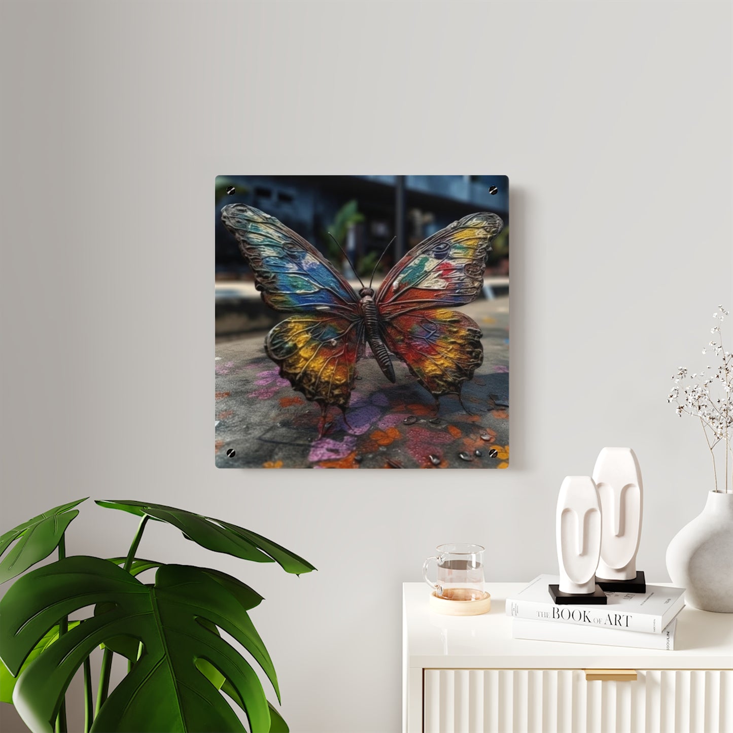 Acrylic Wall Art Panels Liquid Street Butterfly 3