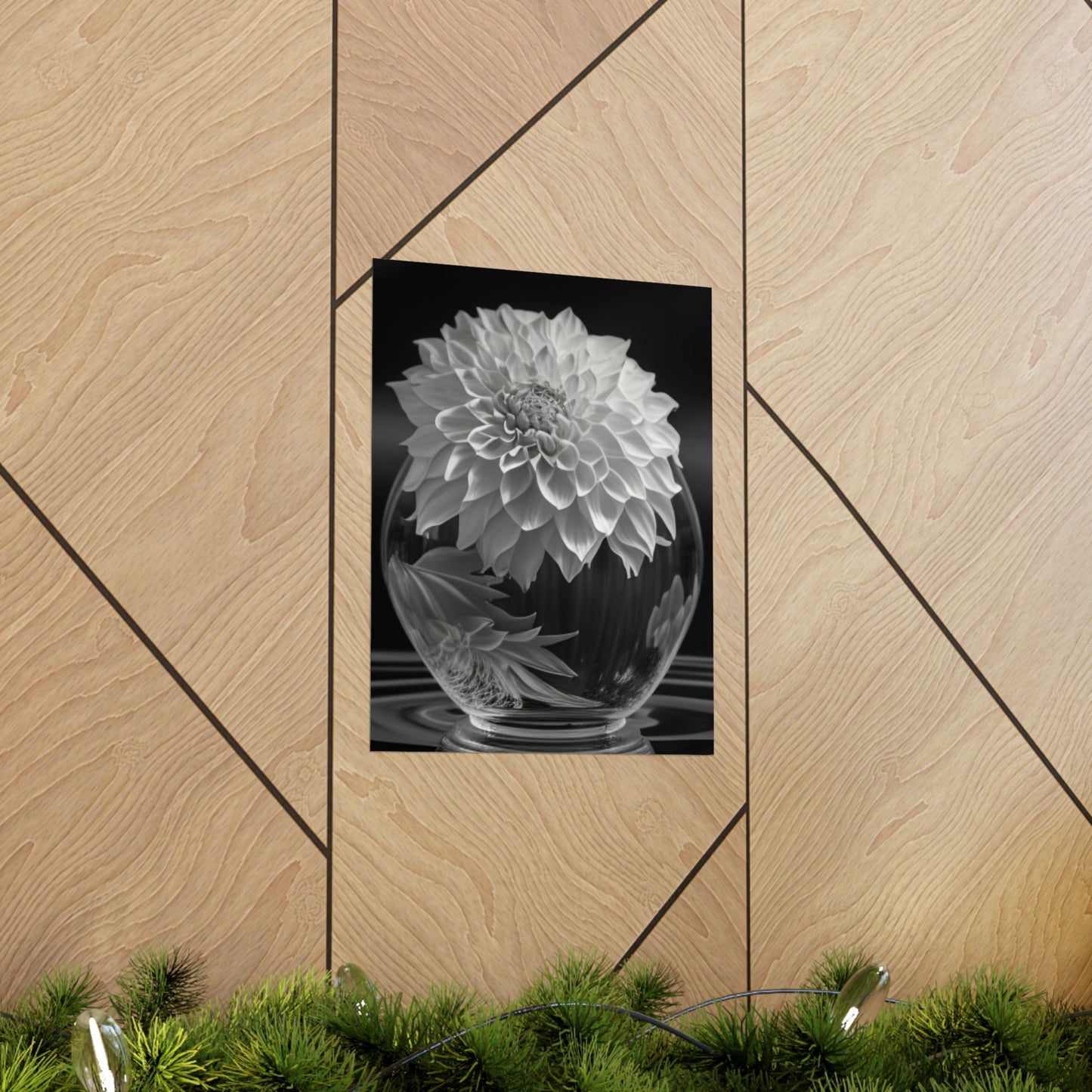 Premium Matte Vertical Posters White Dahlia 1