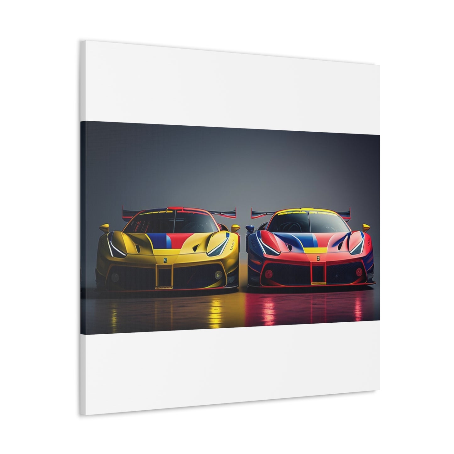 Canvas Gallery Wraps Ferrari Red Blue 1