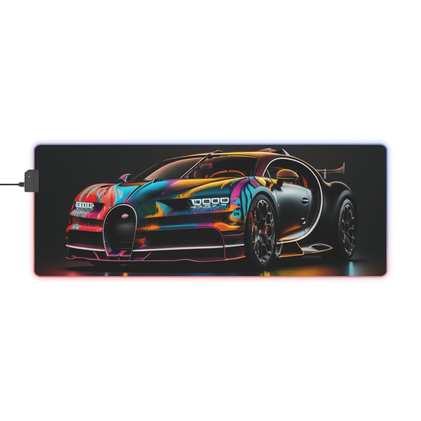 LED Gaming Mouse Pad Bugatti Chiron Super 2