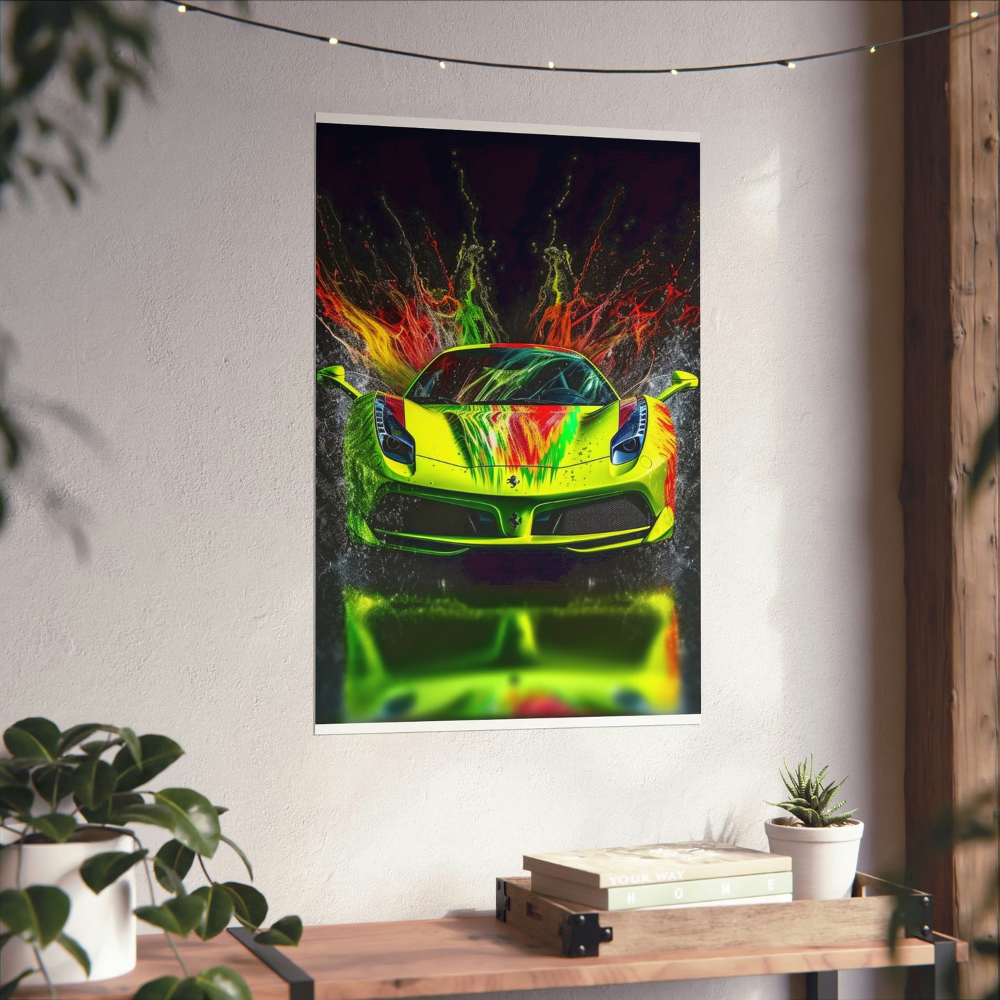 Premium Matte Vertical Posters Farrari Water 1