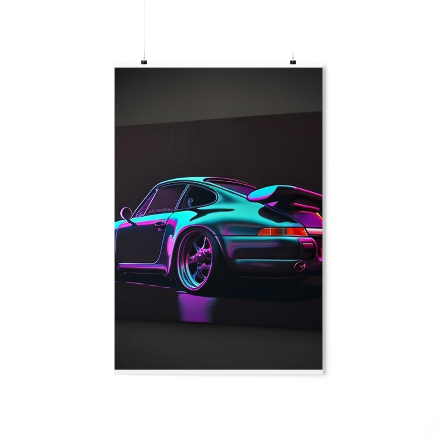 Premium Matte Vertical Posters Porsche Purple 2