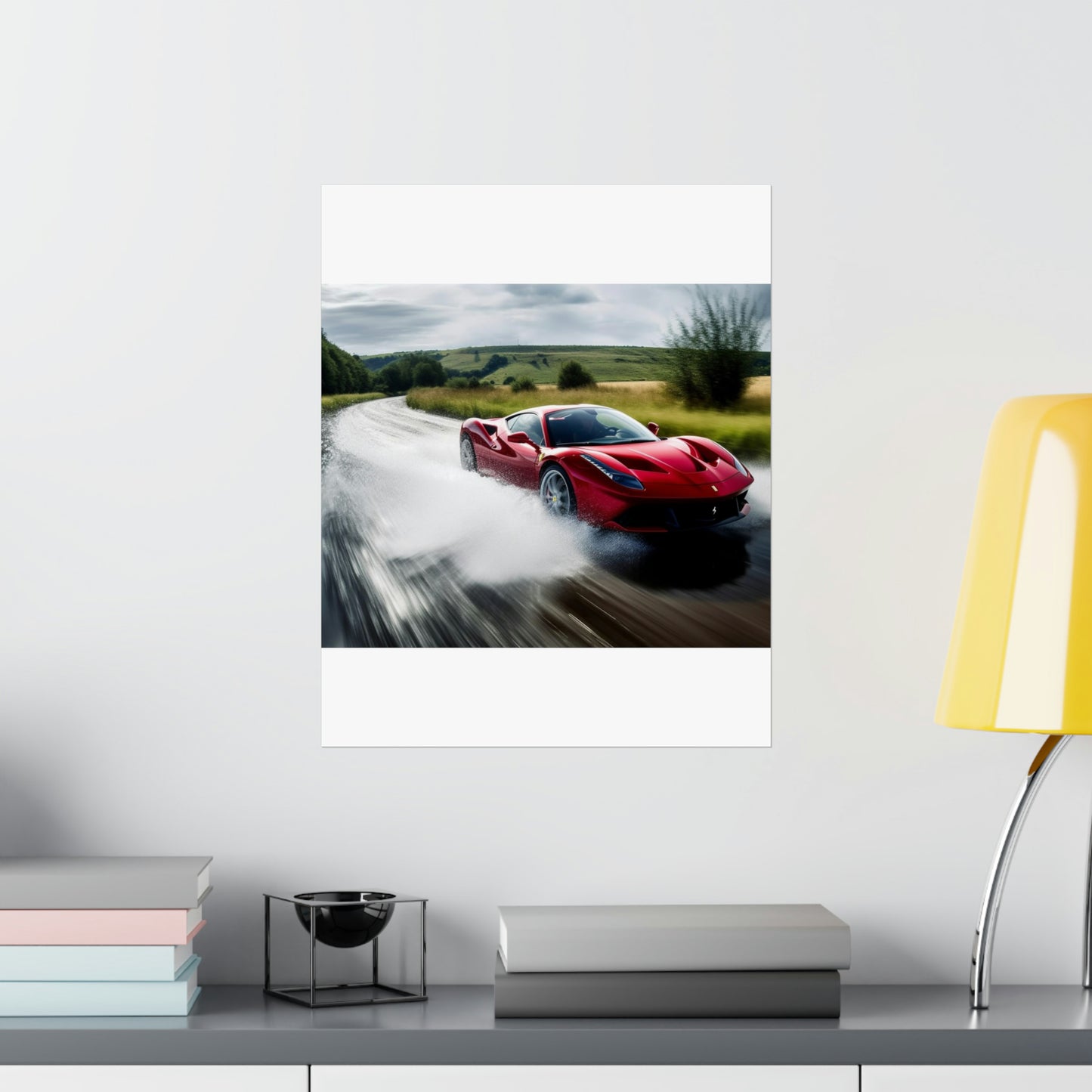 Premium Matte Vertical Posters Water Ferrari Splash 4