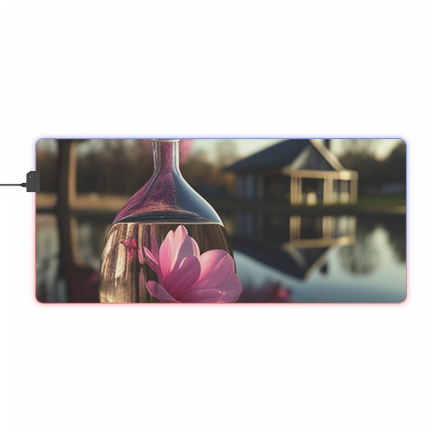 LED Gaming Mouse Pad Magnolia in a Glass vase 2