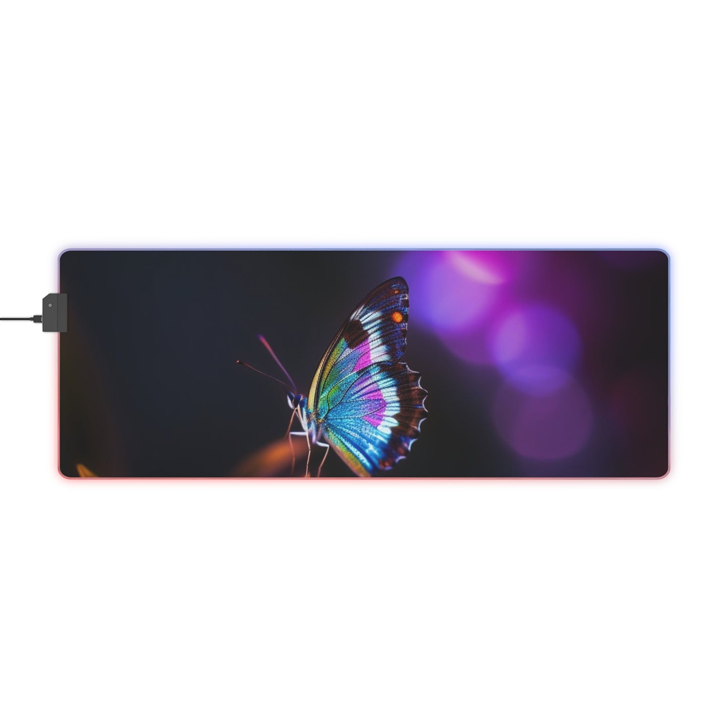 LED Gaming Mouse Pad Photo Realistic Butterfly 1