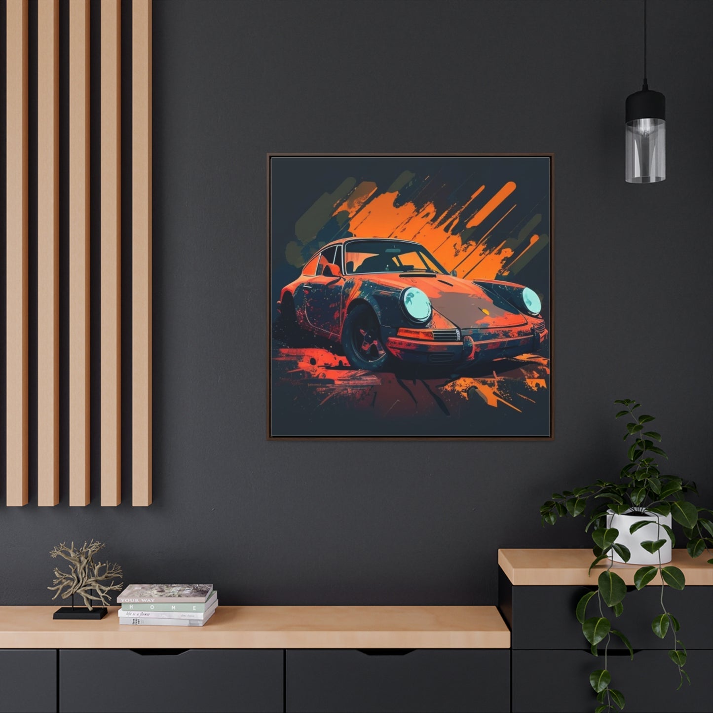 Gallery Canvas Wraps, Square Frame Porsche Abstract 3