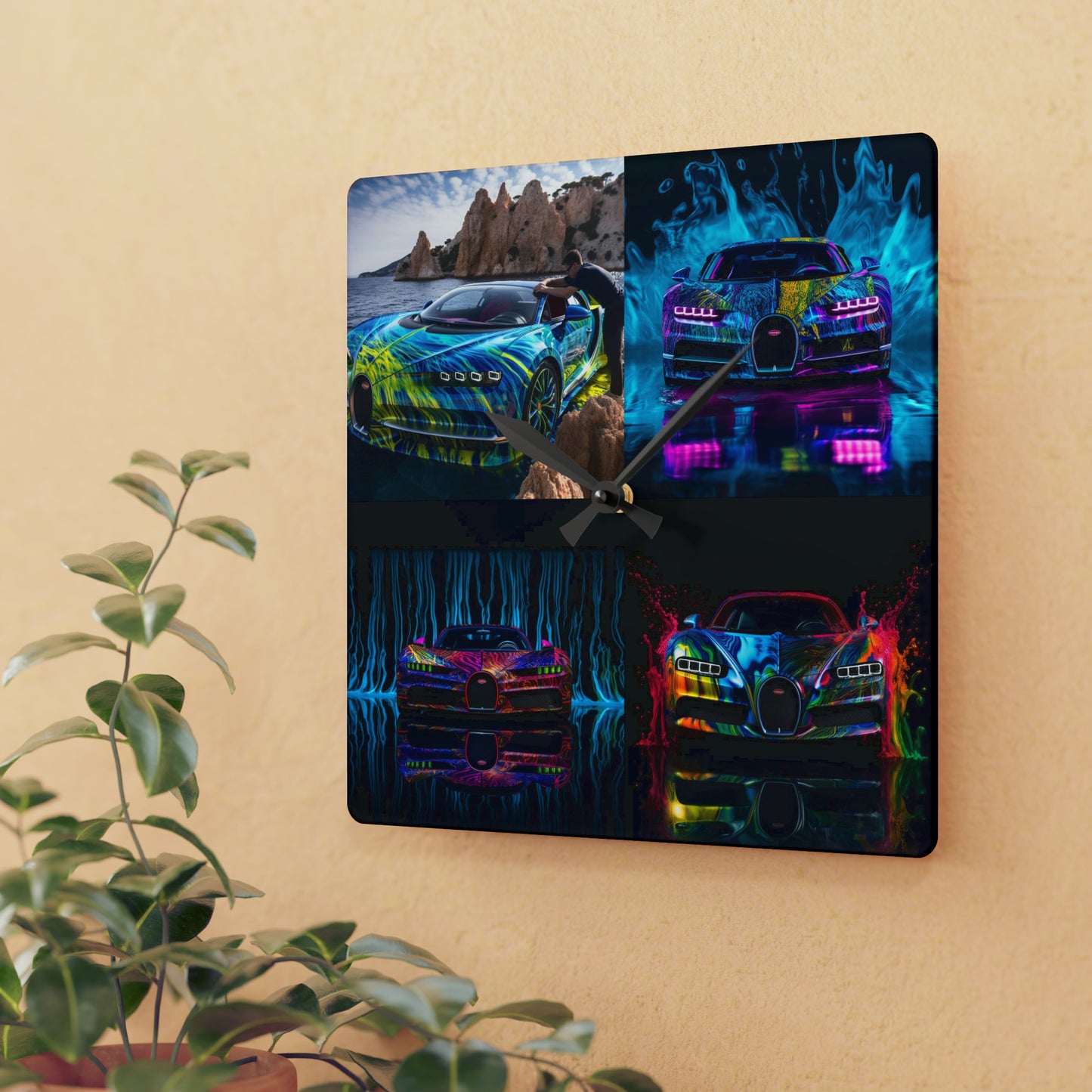 Acrylic Wall Clock Bugatti Water 5